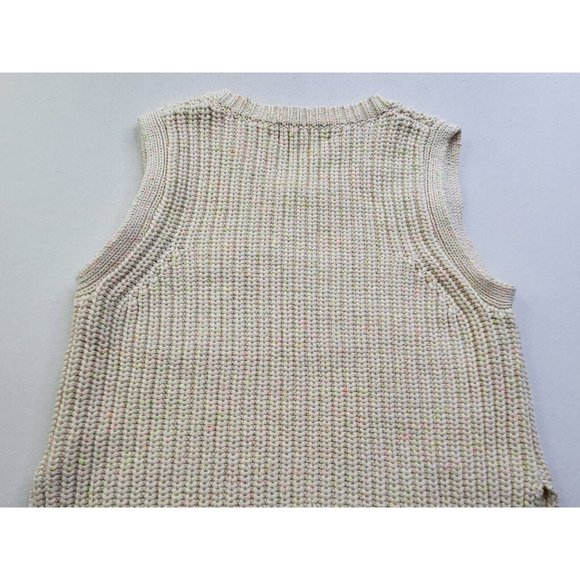 NEW Autumn Cashmere Girl's 12 Cream Neon Specs Sleeveless Knit Sweater Cropped - Picture 8 of 8